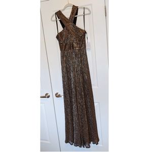 NWT Calvin Klein Gold and Silver Gown